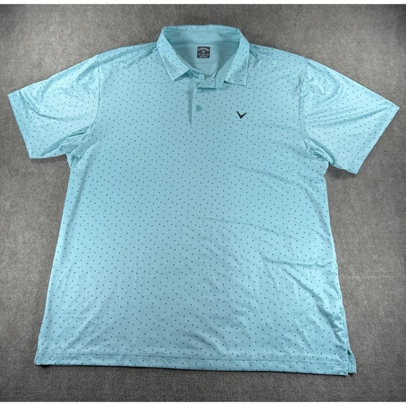 Callaway Other - Callaway Men's Performance Golf Polo Size XXL Aqua Blue Moisture Wicking